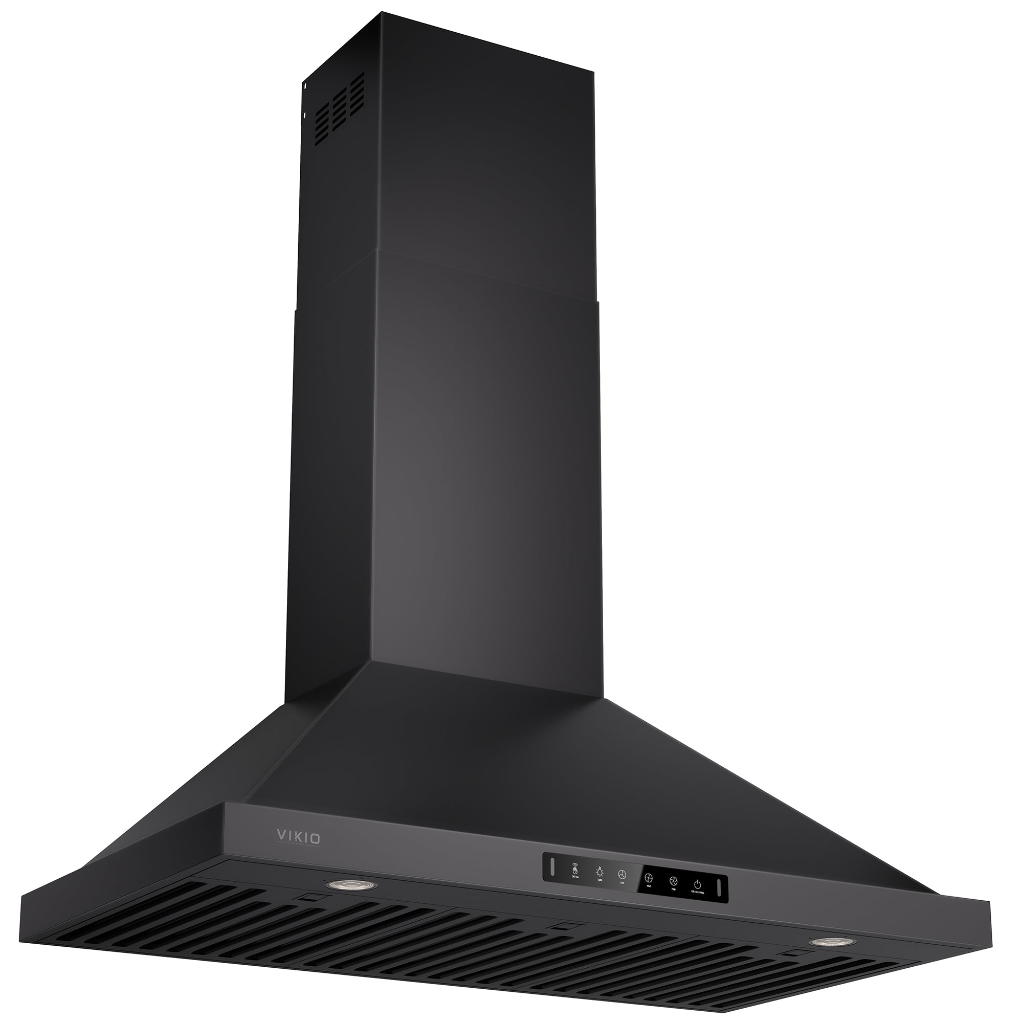 VIKIO HOME Black 36 inch Pro Wall Mount Range Hood 980CFM, Direct 3 Speed Panel with Gesture & Touch Control, Ducted/Ductless Stainless Steel Kitchen Vent Hood, Delay Shut-Off, Includes Duct & Filter