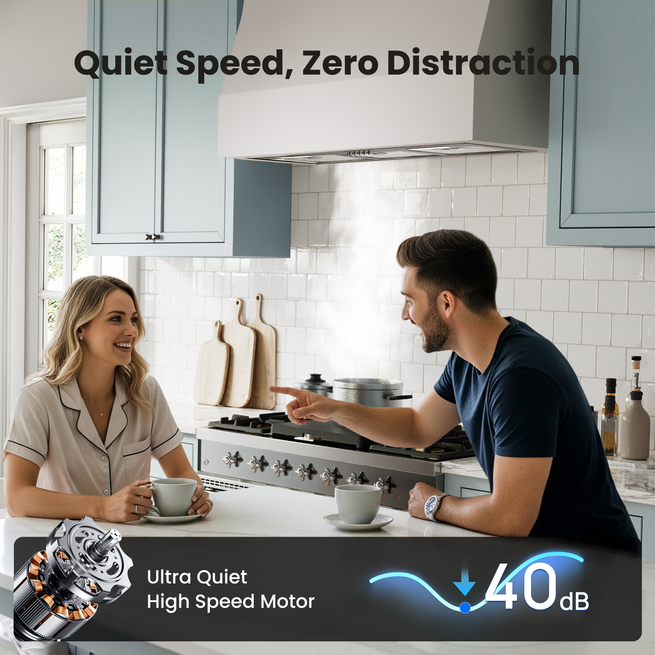 Stainless Steel Range Hood Insert 30 Inch, 580 Max CFM, 5-Layer Aluminum Mesh Filter, Ducted/Ductless Built Kitchen Vent, LED Lights&3-Speed Push Button Controls for 50% Better Suction