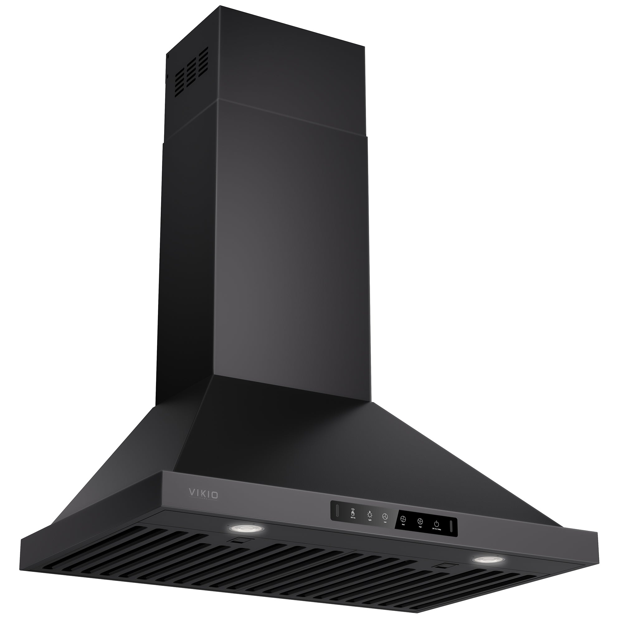 VIKIO HOME Black 30 Inch Pro Wall Mount Range Hood 980CFM, Direct 3 Speed Panel with Gesture & Touch Control, Ducted/Ductless Stainless Steel Kitchen Vent Hood, Delay Shut-Off, Includes Duct & Filter