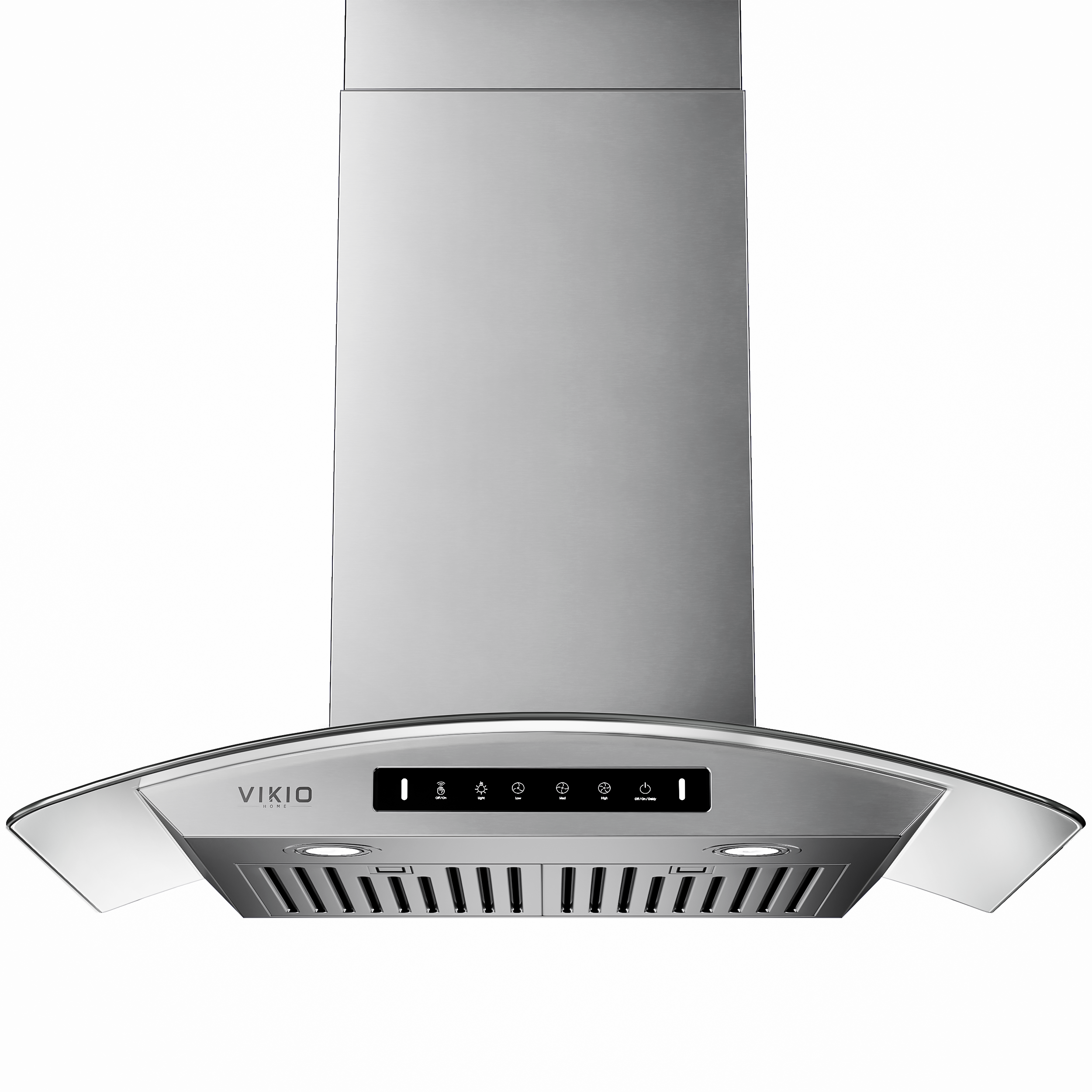 VIKIO HOME 30" Wall Mount Range Hood Tempered Glass 900 CFM, Kitchen Chimney Vent Stainless Steel, with Gesture Sensing and Touch Control Switch Panel, 3-Speed Exhaust Fan Permanent Filter