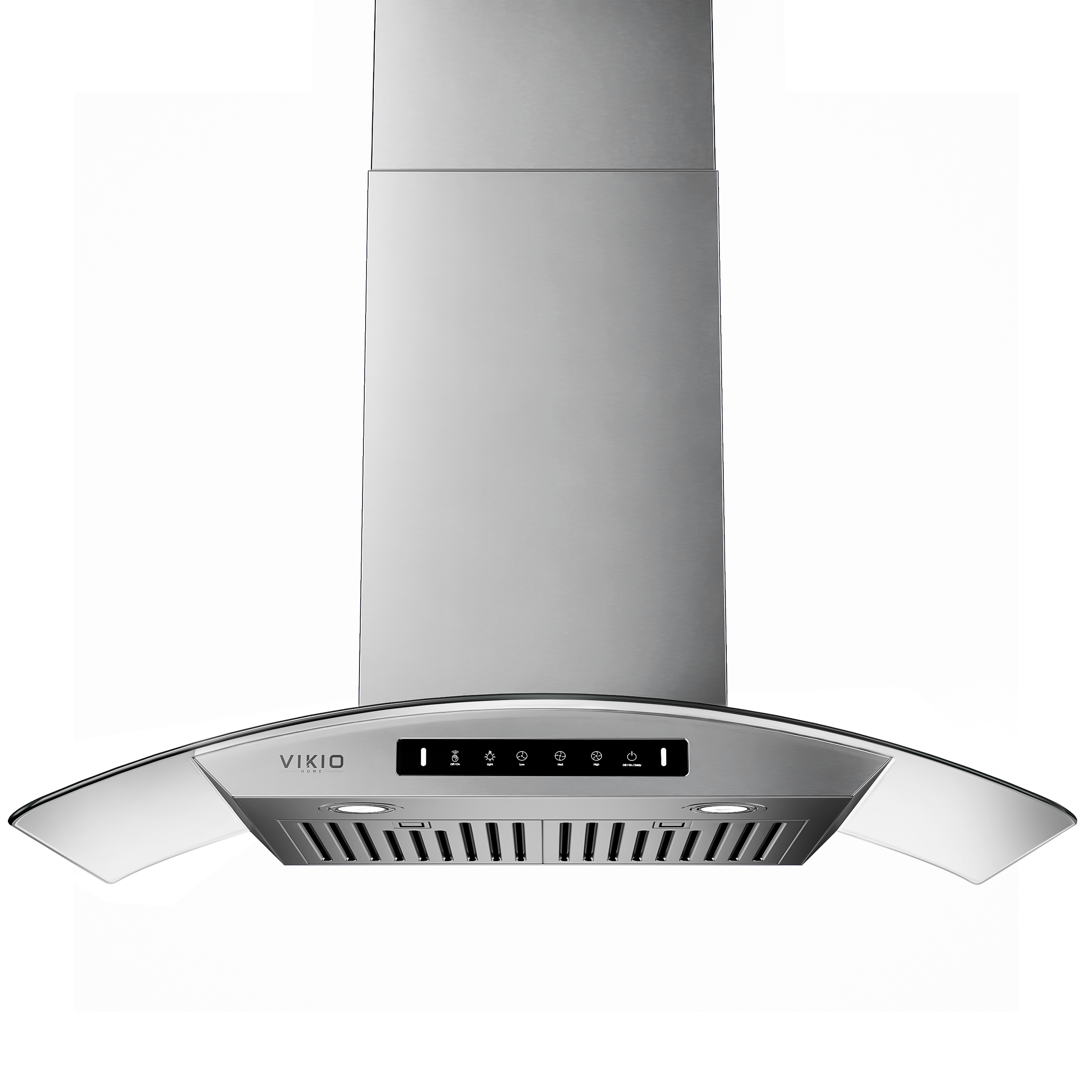 VIKIO HOME 36" Wall Mount Range Hood Tempered Glass 900 CFM, Kitchen Chimney Vent Stainless Steel, with Gesture Sensing and Touch Control Switch Panel, 3-Speed Exhaust Fan Permanent Filter