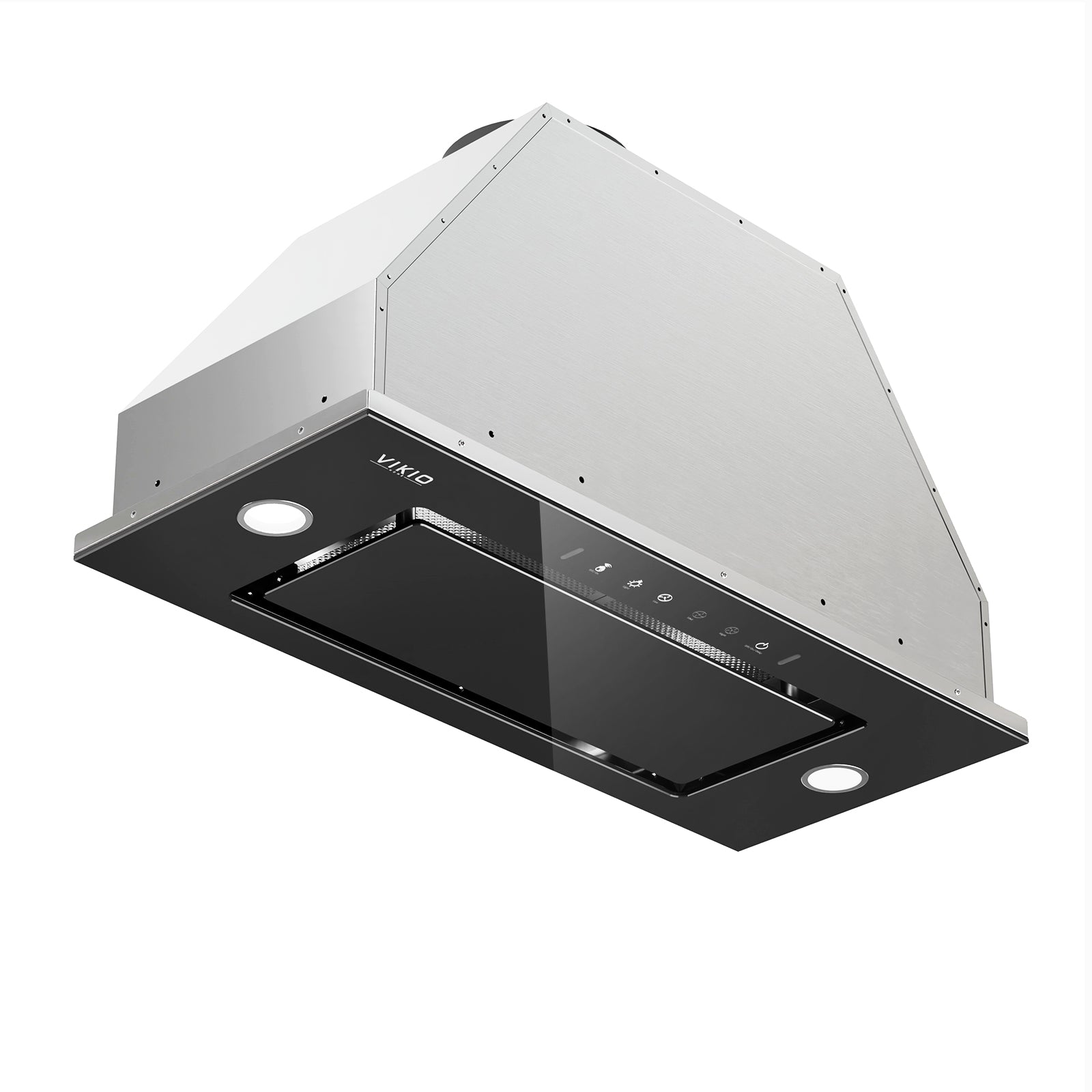 Range Hood Insert 36 Inch - Built-in 900 CFM Ducted/Ductless Range Hood with 3 Speed Fan, Black Stainless Steel & Tempered Glass with Gesture Sensing &Touch Control for Over Kitchen Stove