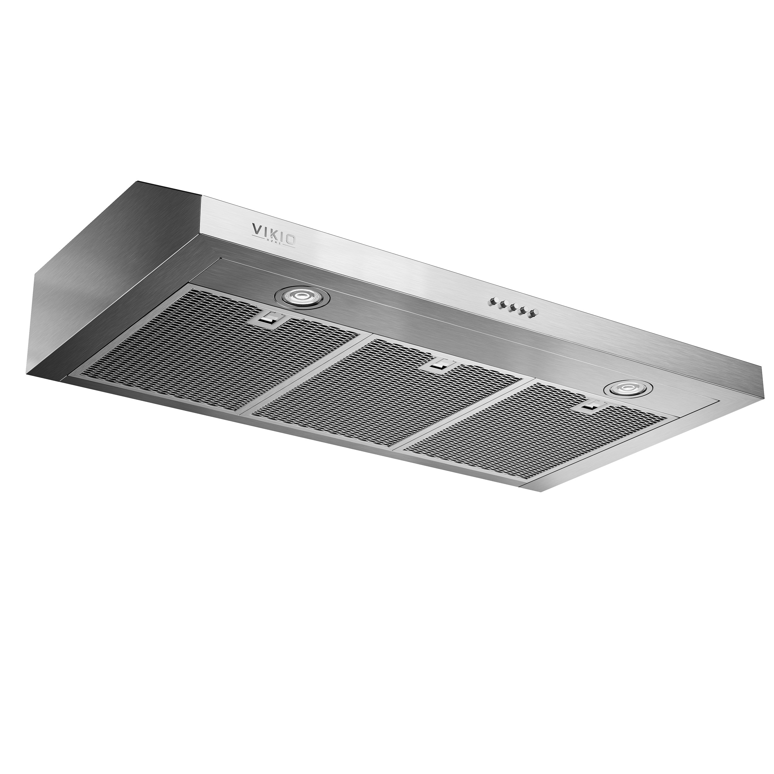 VIKIO HOME Under Cabinet Range Hood 36 Inch, 1200 CFM Dual-Motor Kitchen Vent with LED Lights, Button Control, Ducted Vent Hood, Reusable 5-Layer Aluminum Filters, Stainless Steel