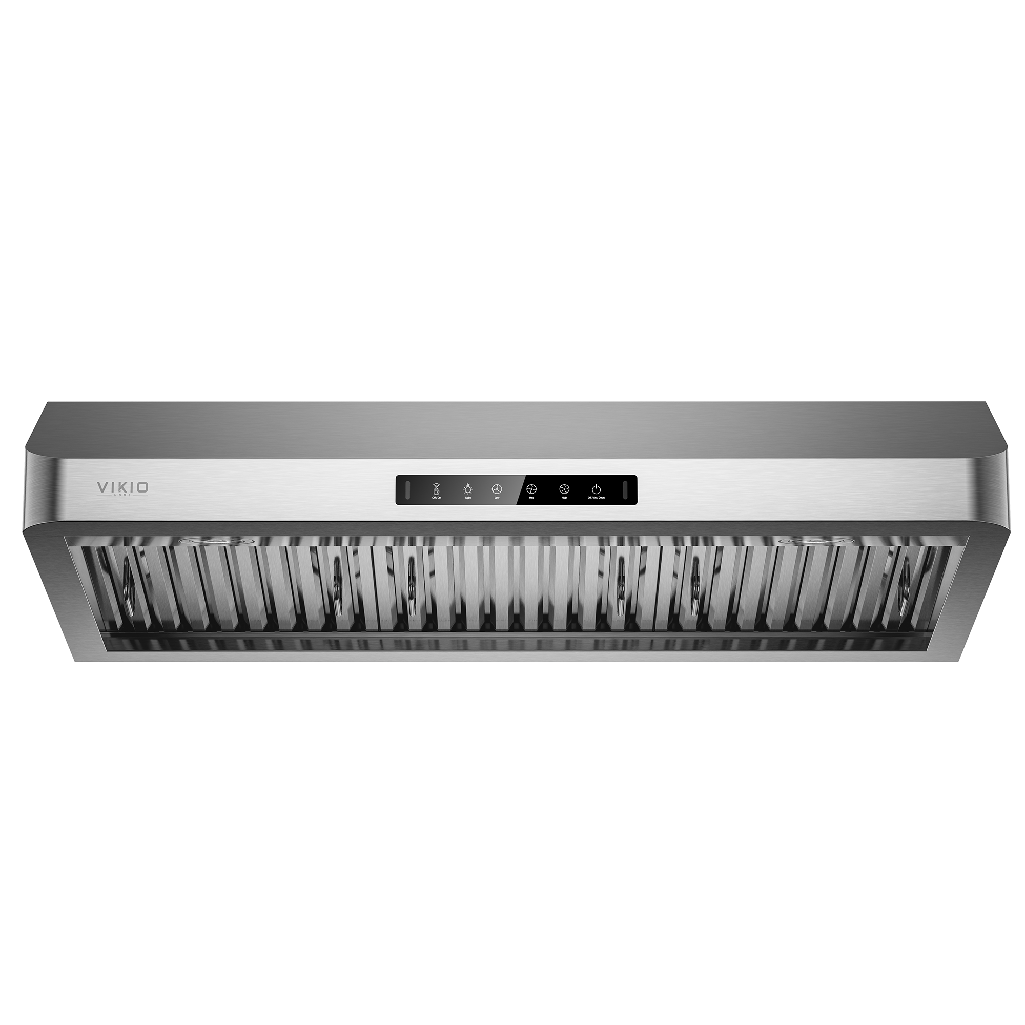 VIKIO HOME Range Hood 36 Inch Under Cabinet, Kitchen Hood with 980 CFM, 3-Speed Gesture Sensing & Touch Control Panel, Stainless Steel Vent 3 Pcs Baffle Filters with Handlebar