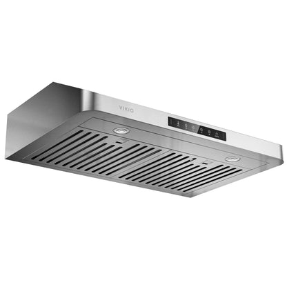 VIKIO HOME 30 Inch Under Cabinet Range Hood, 980CFM Fast Venting Ducted, Kitchen Hood With 3 Speed Gesture Sensing & Touch Control, Stainless Steel Stove Hood With LED Light And 2 Baffle Filters
