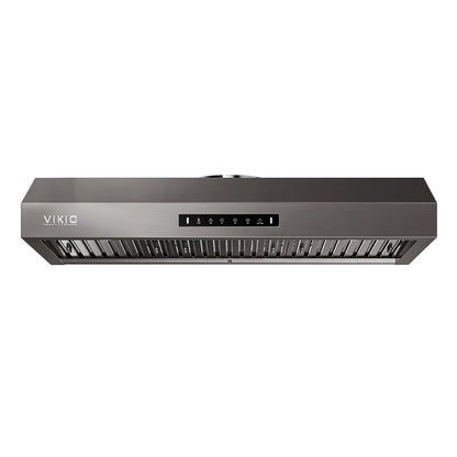 VIKIO HOME Range Hood 36 inch,1.5 Sones Quiet for Stove Vent Hood,Black Stainless Steel (PVD) Kitchen Exhaust Hood with 1200 CFM, Hood Vent with 3 Speed Gesture Sensing&Touch Control Panel
